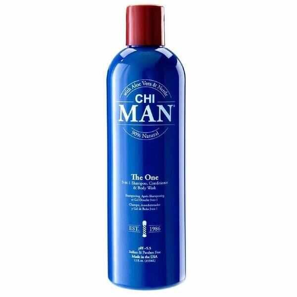 Sampon, Balsam si Gel de Dus pentru Barbati - Chi Man The One 3-in-1 Shampoo, Conditioner & Body Wash, 355 ml