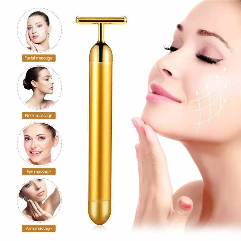 Dispozitiv Energy Beauty Bar Pentru Rejuvenare Faciala si Reimprospatare, Gold