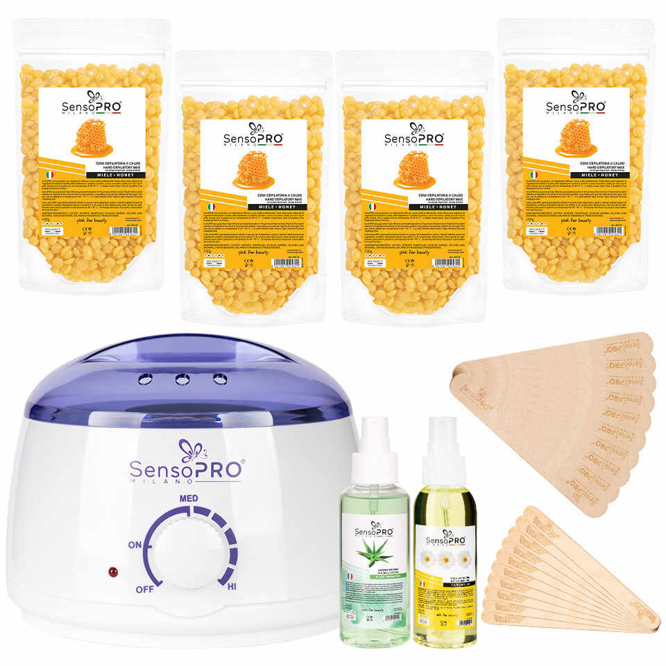 Kit Epilare Ceara Total Honey Skin, SensoPRO Milano